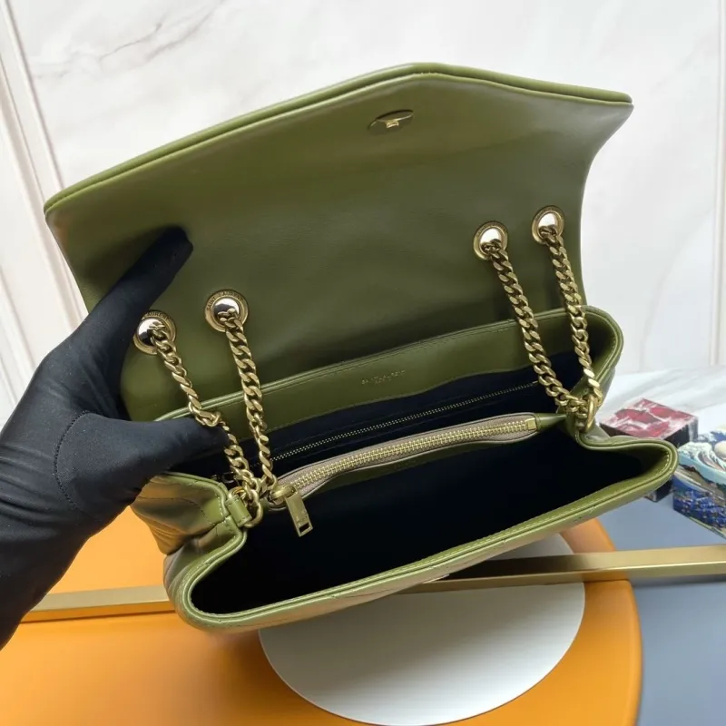 YSL Olive Green Top Handle Bag 270 - Image 9