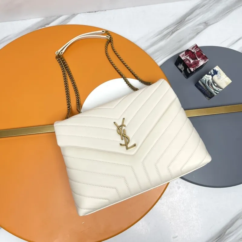 YSL Cream White Top Handle Bag 271