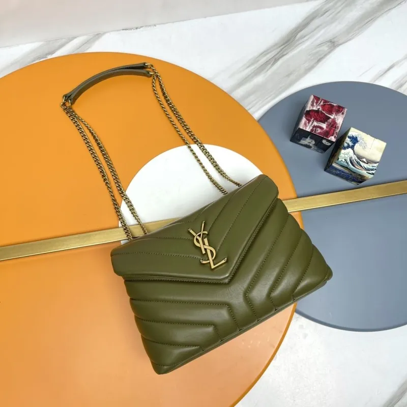 YSL Olive Green Top Handle Bag 272