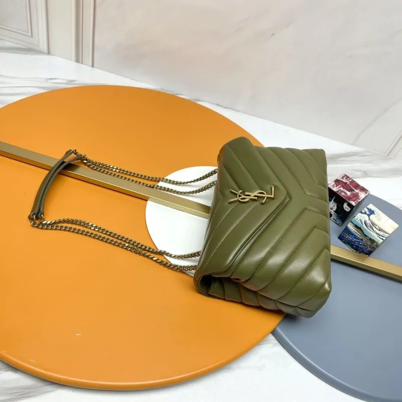 YSL Olive Green Top Handle Bag 272 - Image 4