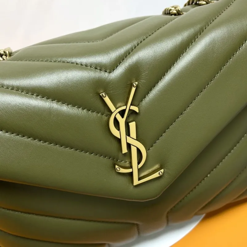 YSL Olive Green Top Handle Bag 272 - Image 5