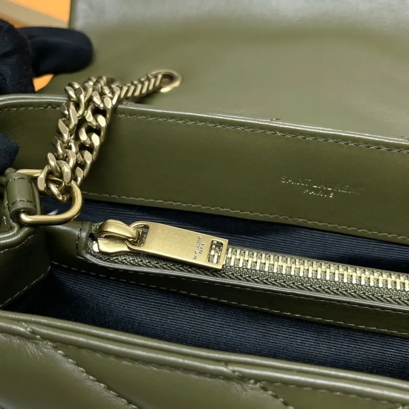 YSL Olive Green Top Handle Bag 272 - Image 8