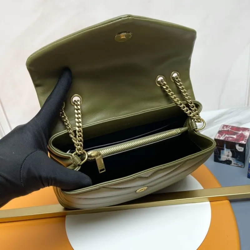YSL Olive Green Top Handle Bag 272 - Image 9