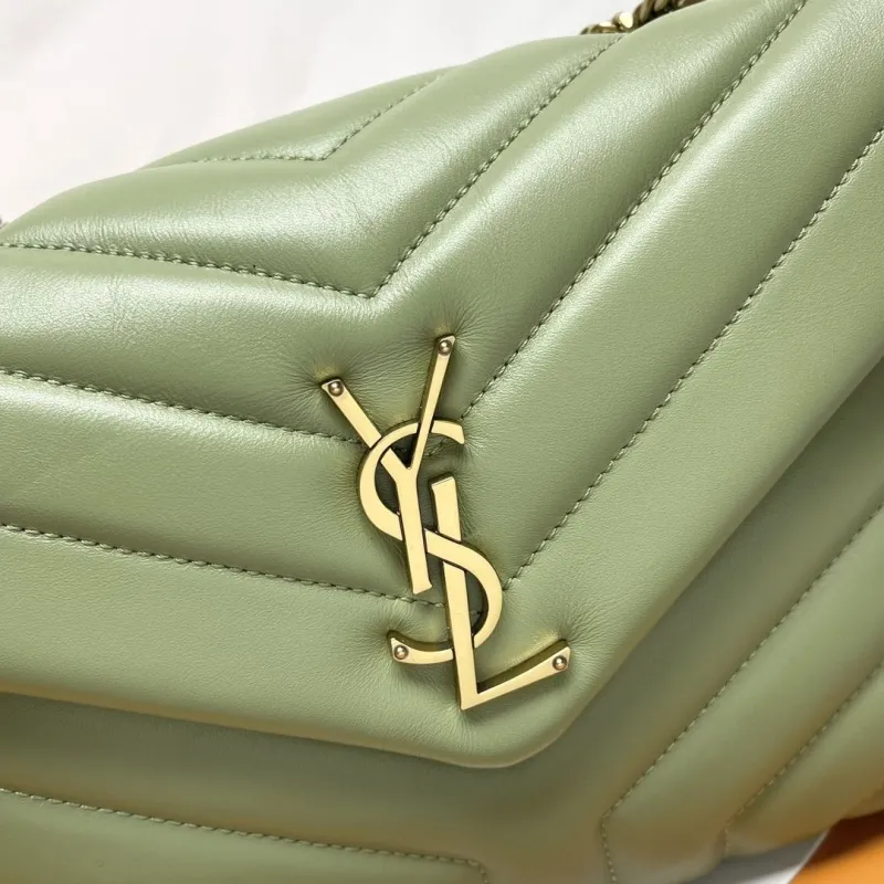 YSL Sage Green Quilted Chain Shoulder Bag 273 - Image 5