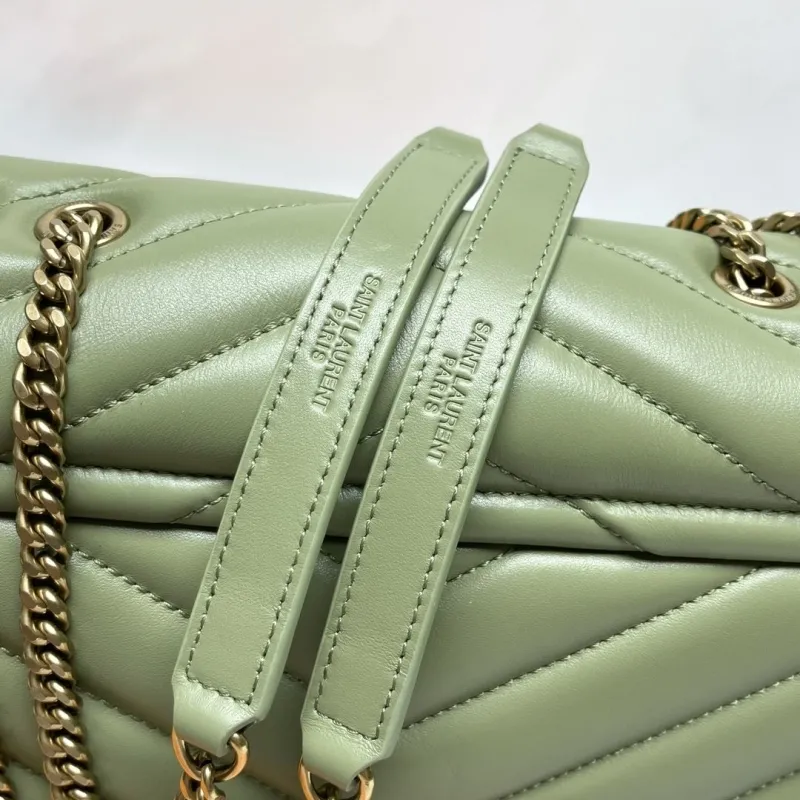 YSL Sage Green Quilted Chain Shoulder Bag 273 - Image 7