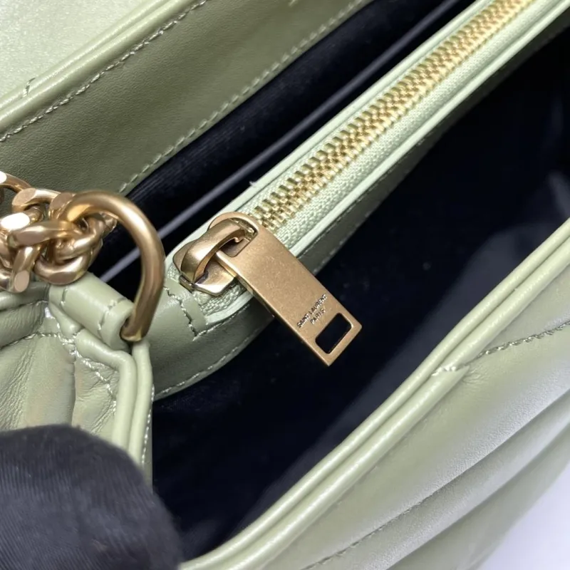 YSL Sage Green Quilted Chain Shoulder Bag 273 - Image 8