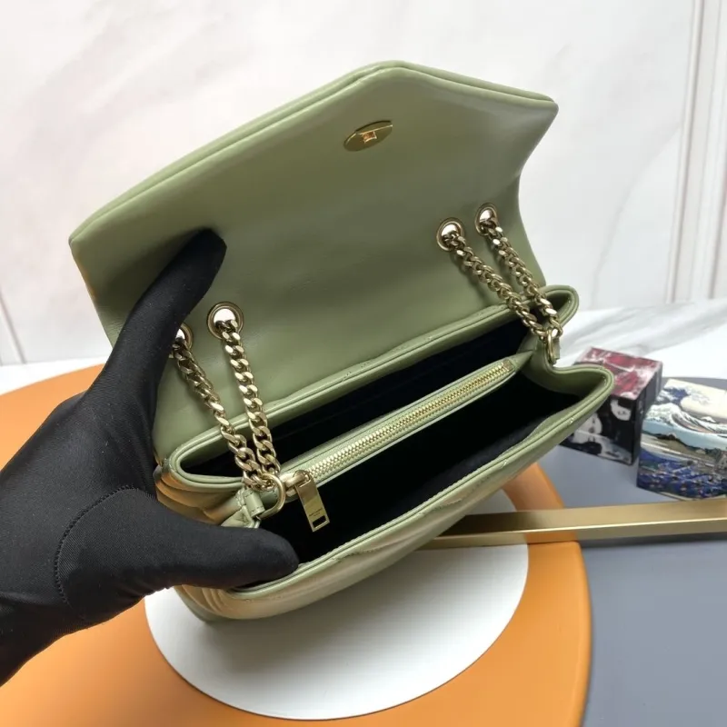 YSL Sage Green Quilted Chain Shoulder Bag 273 - Image 9