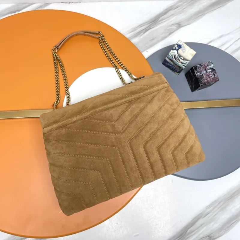 Alternative view of YSL Brown Suede Top Handle Shoulder Bag 275