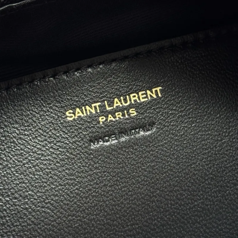 YSL Black Leather Hobo Bag 276 - Image 8
