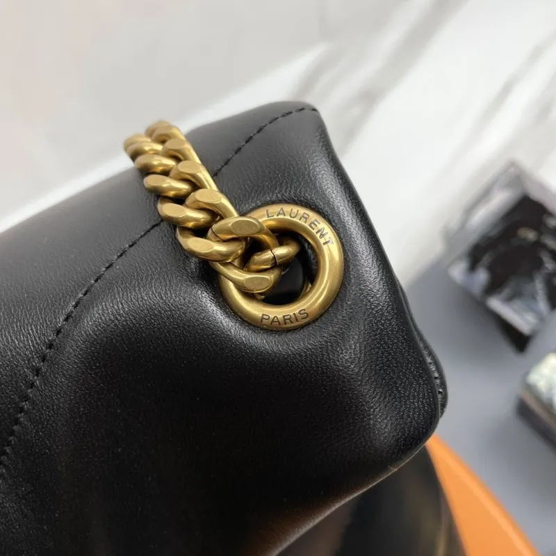 YSL Black Quilted Chain Shoulder Bag 278 - Image 6