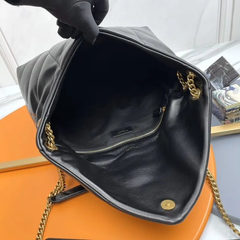 YSL Black Quilted Chain Shoulder Bag 278 - Image 9