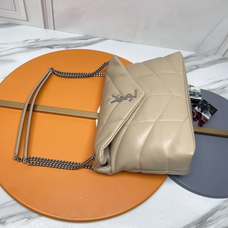 Alternative view of YSL Beige Quilted Chain Shoulder Bag 280
