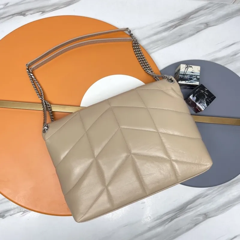 YSL Beige Quilted Chain Shoulder Bag 280 - Image 3