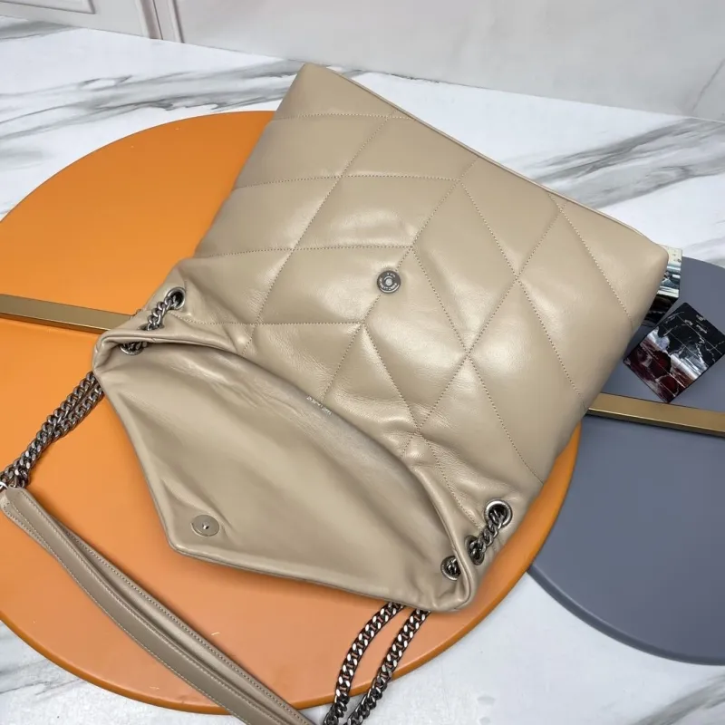 YSL Beige Quilted Chain Shoulder Bag 280 - Image 5