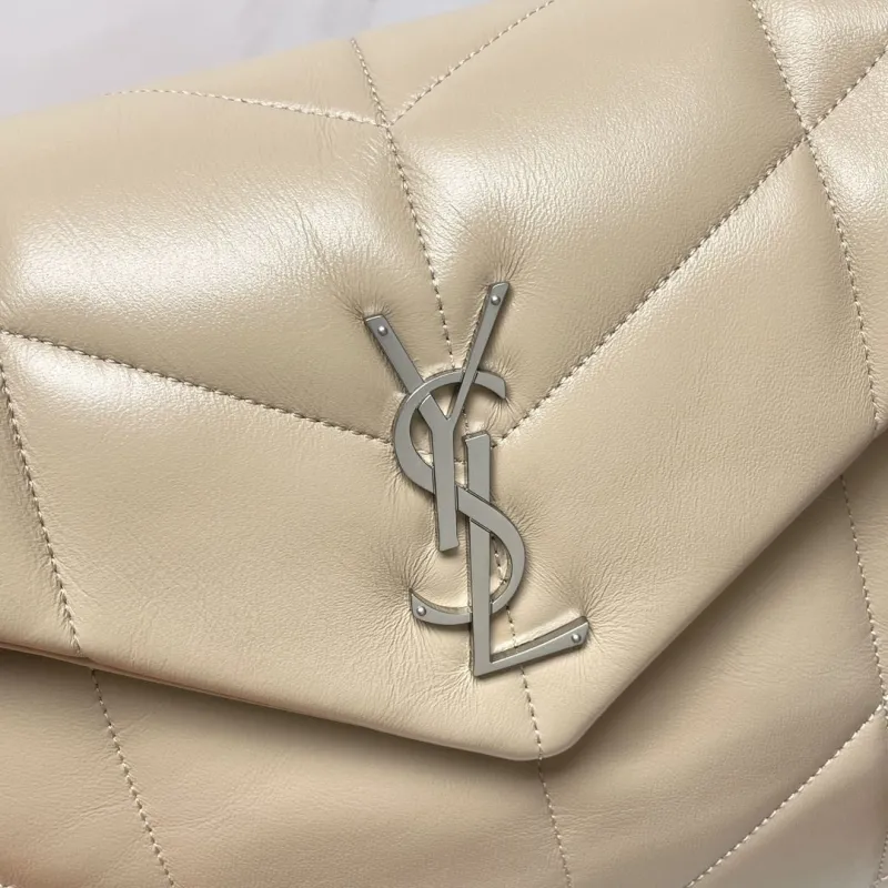 YSL Beige Quilted Chain Shoulder Bag 280 - Image 6