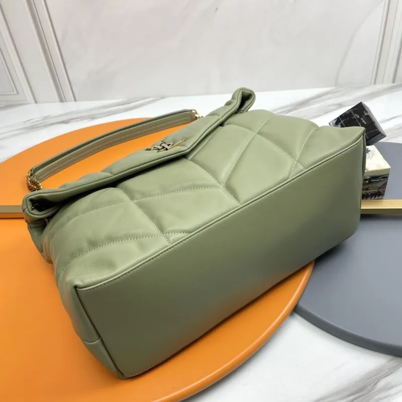 Alternative view of YSL Sage Green Quilted Leather Shoulder Bag 282