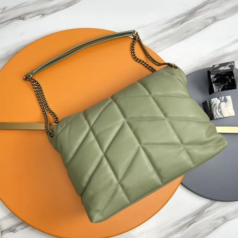YSL Sage Green Quilted Leather Shoulder Bag 282 - Image 4