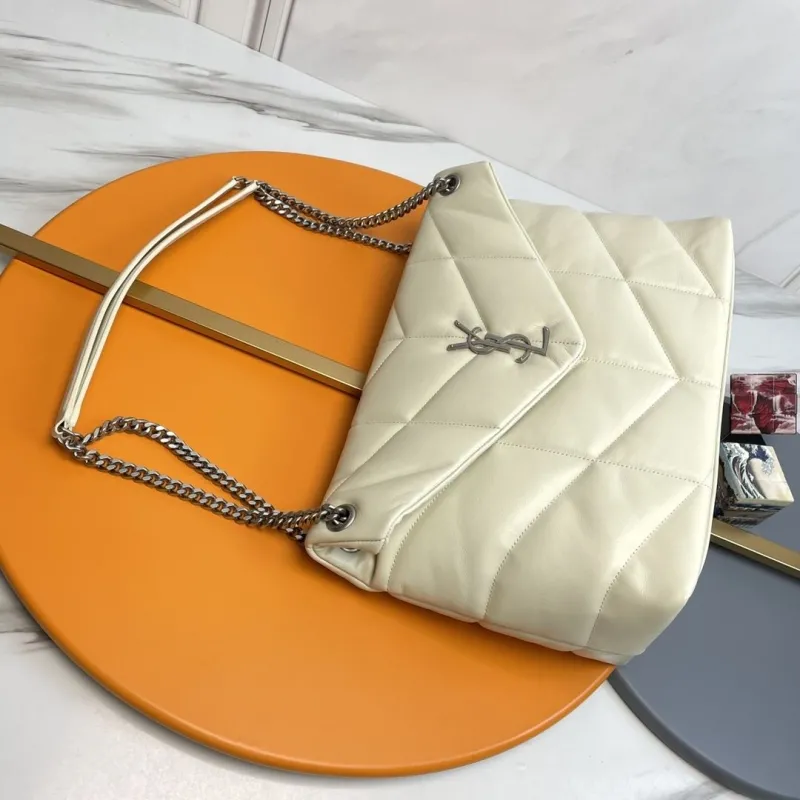 Alternative view of YSL Cream Quilted Chain Shoulder Bag 283