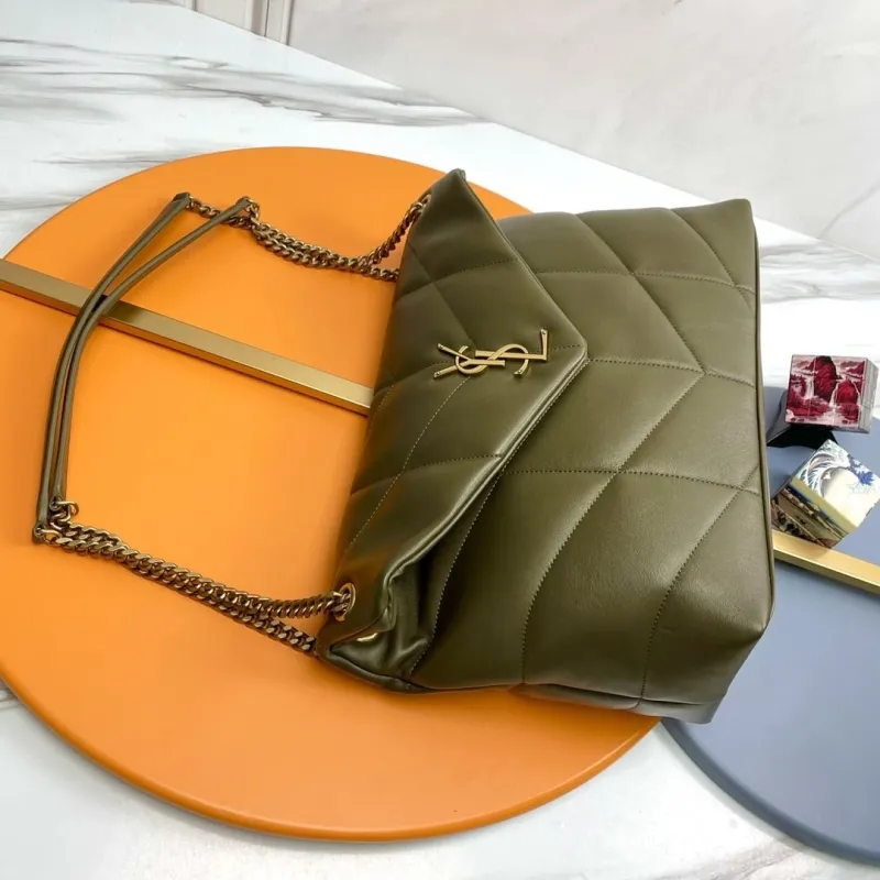 Alternative view of YSL Olive Green Quilted Chain Shoulder Bag 284