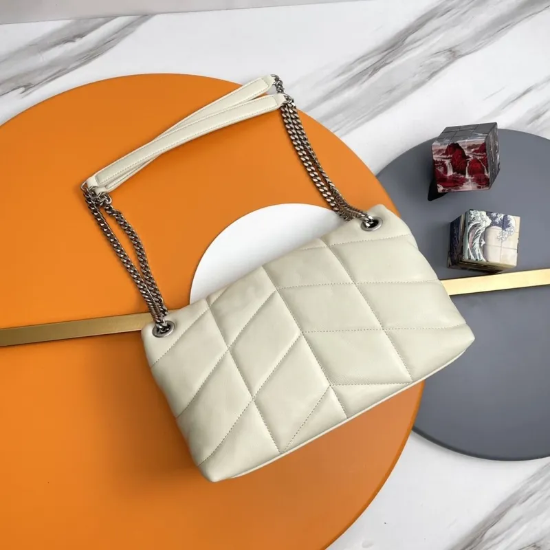 YSL Cream Quilted Chain Shoulder Bag 285 - Image 3