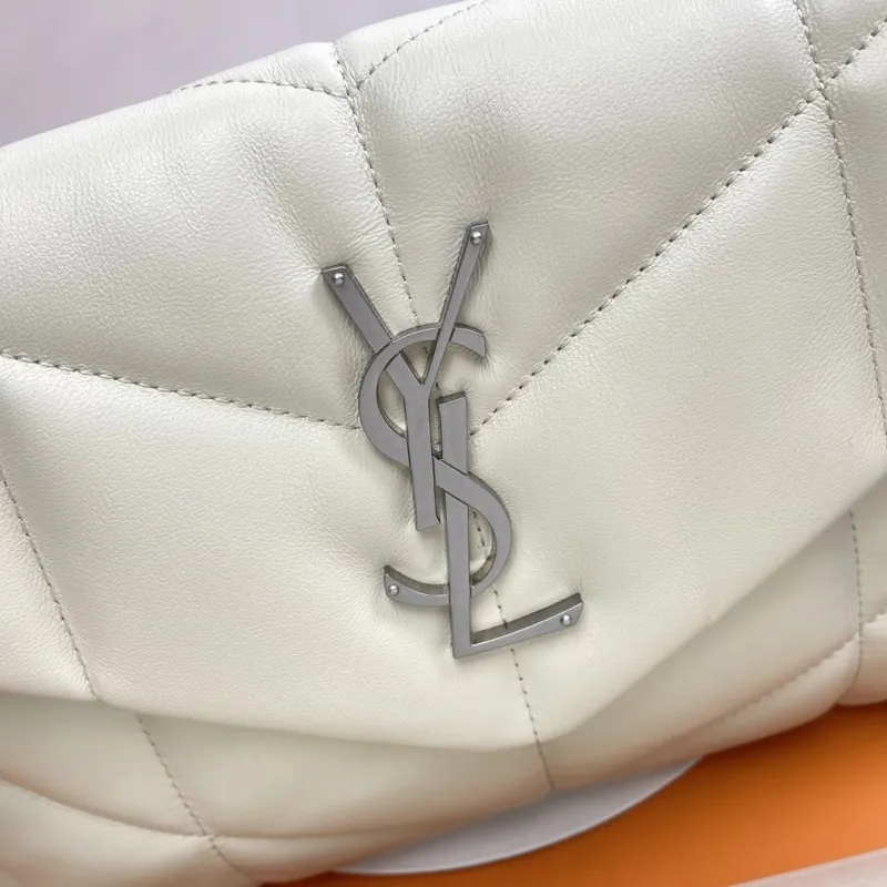 YSL Cream Quilted Chain Shoulder Bag 285 - Image 5