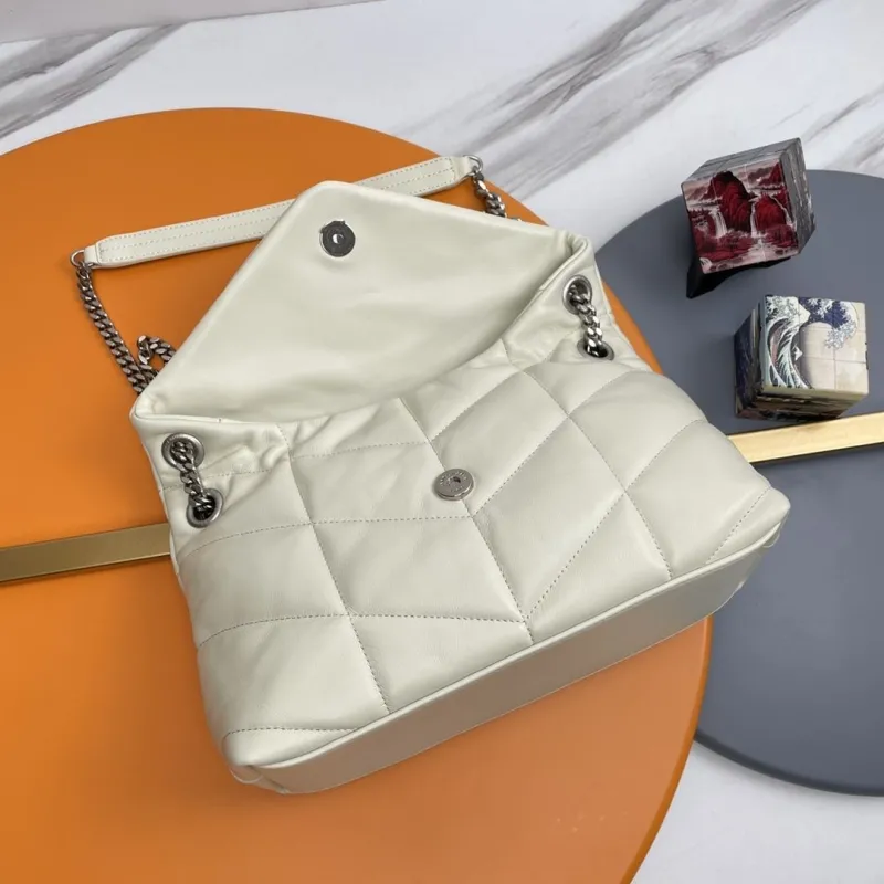 YSL Cream Quilted Chain Shoulder Bag 285 - Image 7
