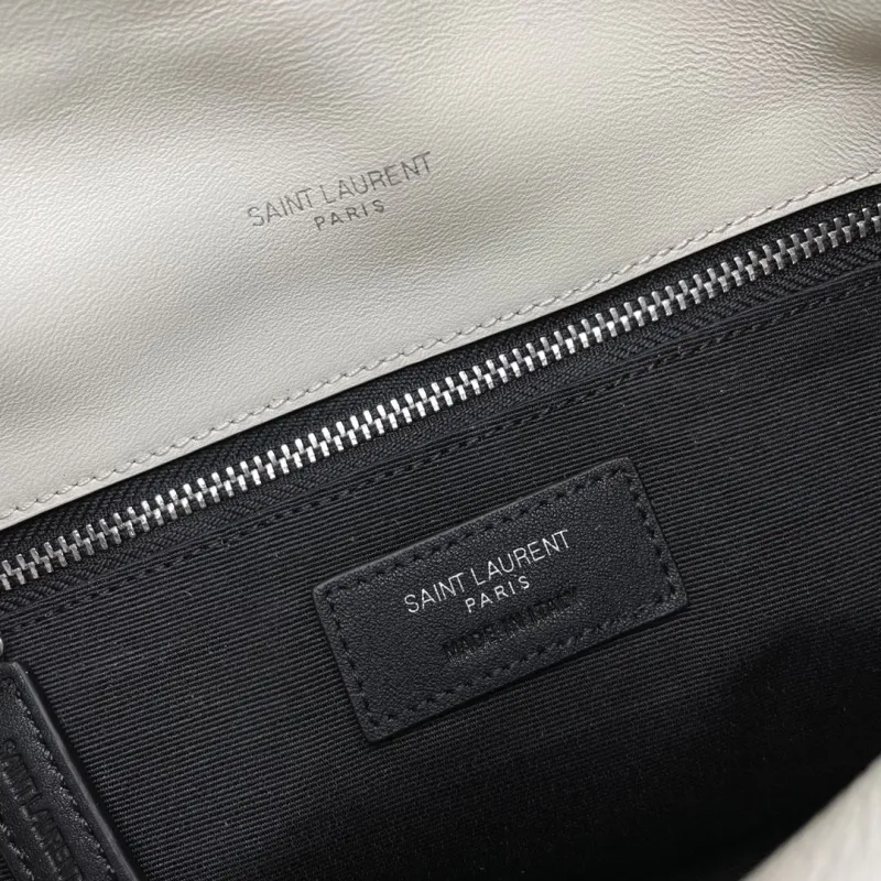 YSL Cream Quilted Chain Shoulder Bag 285 - Image 8