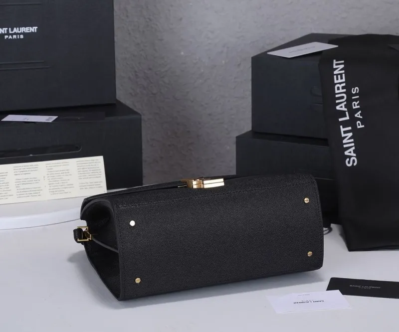 YSL Black Top Handle Bag 289 - Image 5