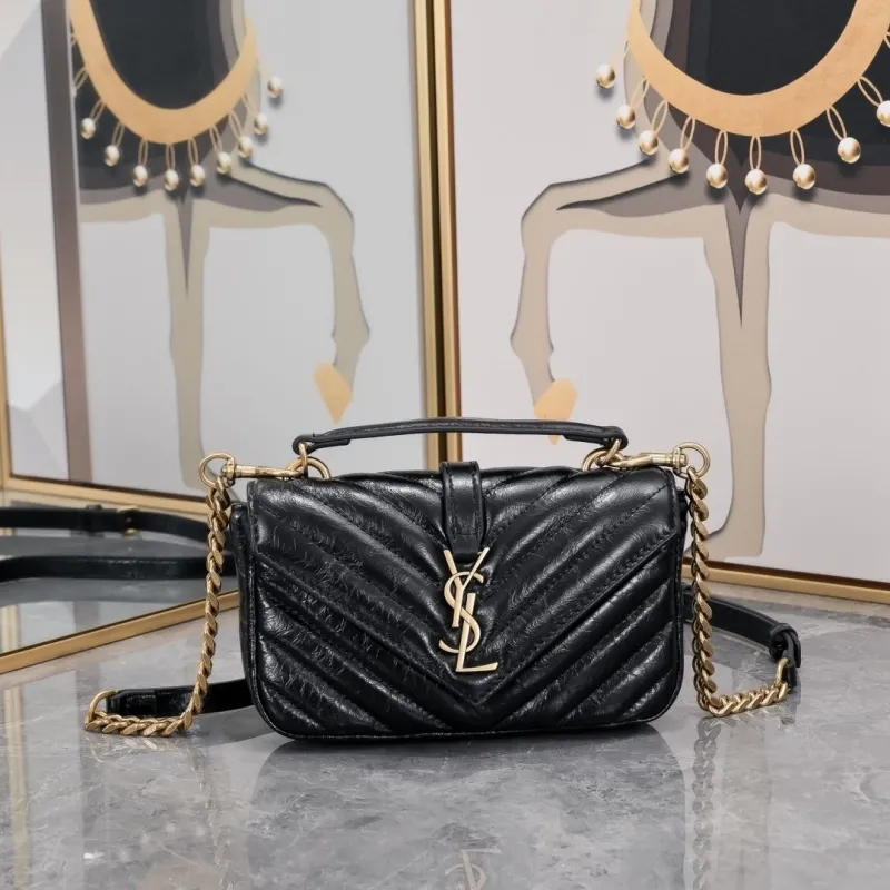 YSL Black Top Handle Crossbody Bag 290