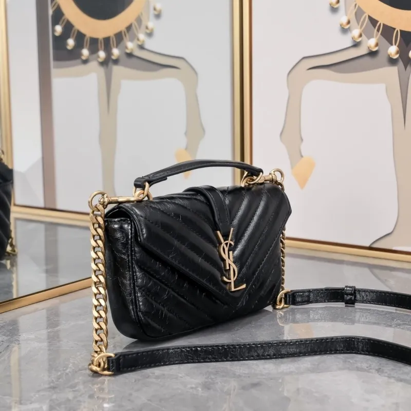Alternative view of YSL Black Top Handle Crossbody Bag 290