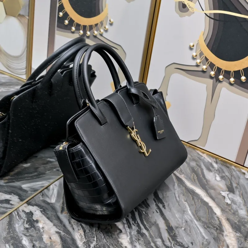 Alternative view of YSL Black Top Handle Tote Bag 292