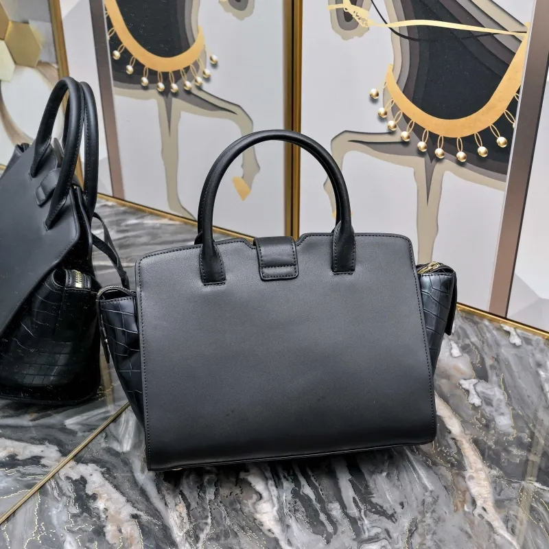 YSL Black Top Handle Tote Bag 292 - Image 3