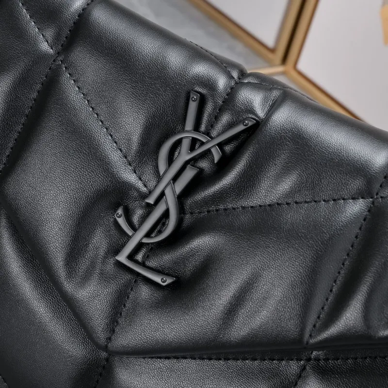 YSL Black Quilted Leather Chain Shoulder Bag - Image 4