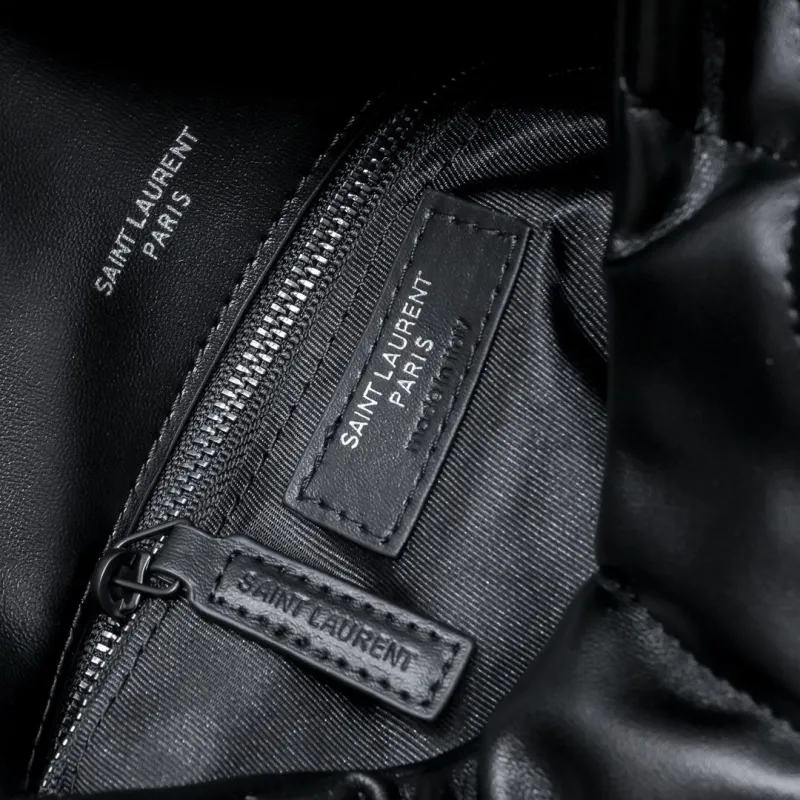 YSL Black Quilted Leather Chain Shoulder Bag - Image 6