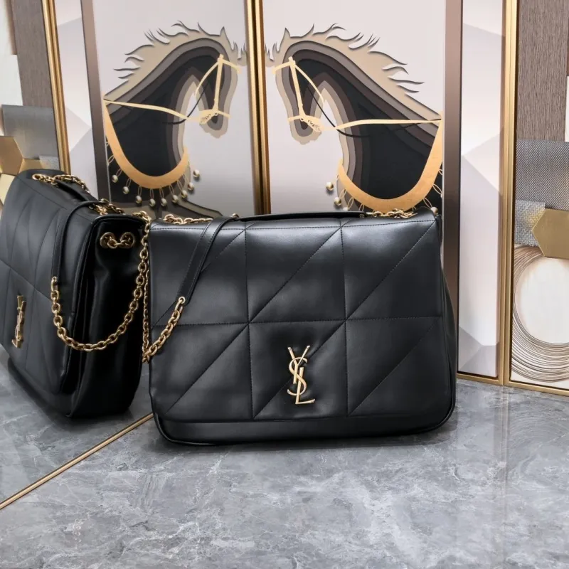 YSL Black Leather Top Handle Bag 298