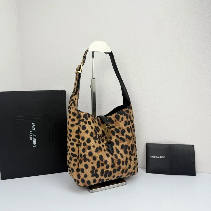 Alternative view of Saint Laurent Leopard Print Hobo Bag 713938