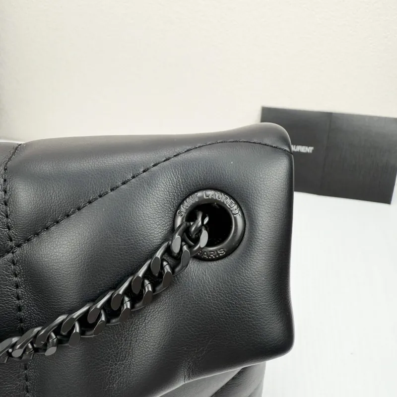 Saint Laurent Black Leather Chain Shoulder Bag 306 - Image 6