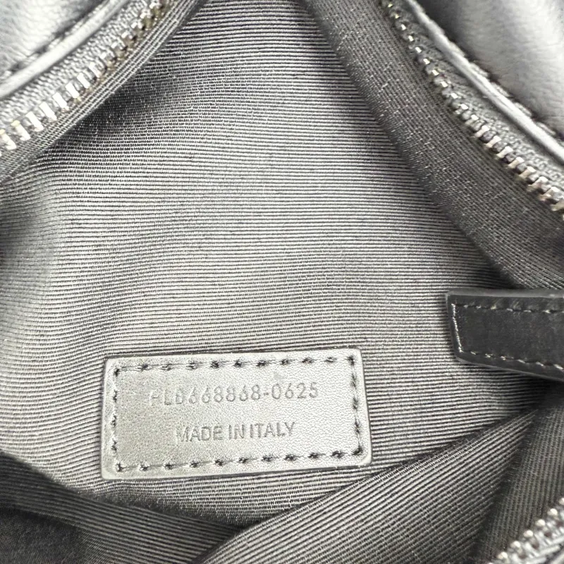 Saint Laurent Black Leather Chain Shoulder Bag 306 - Image 9