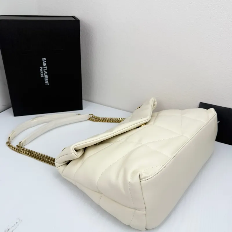 YSL White Top Handle Bag 307 - Image 4