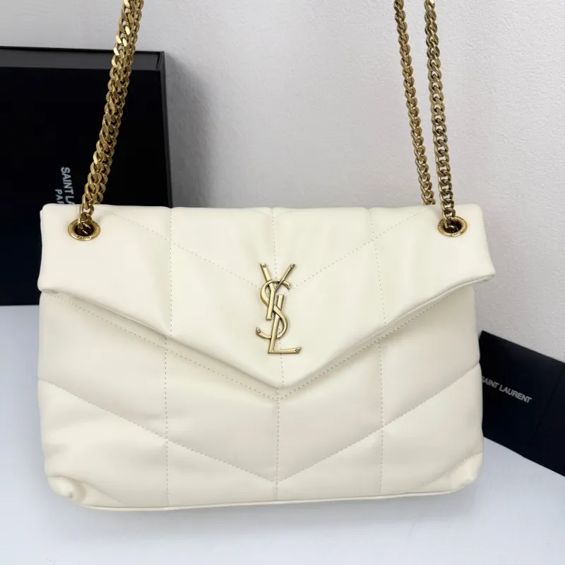 YSL White Top Handle Bag 307 - Image 5