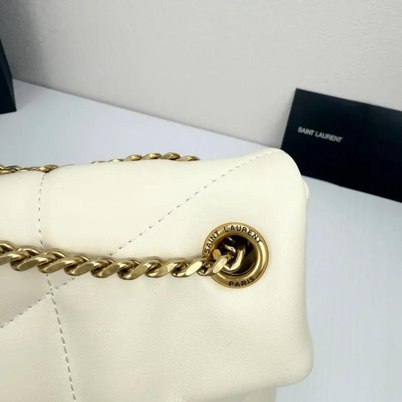YSL White Top Handle Bag 307 - Image 6