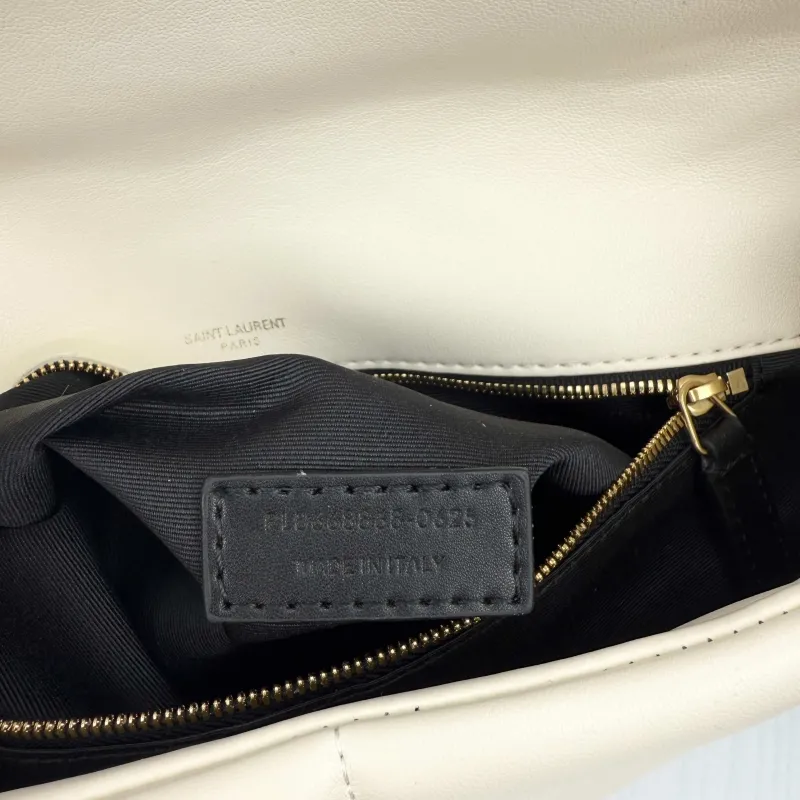 YSL White Top Handle Bag 307 - Image 9