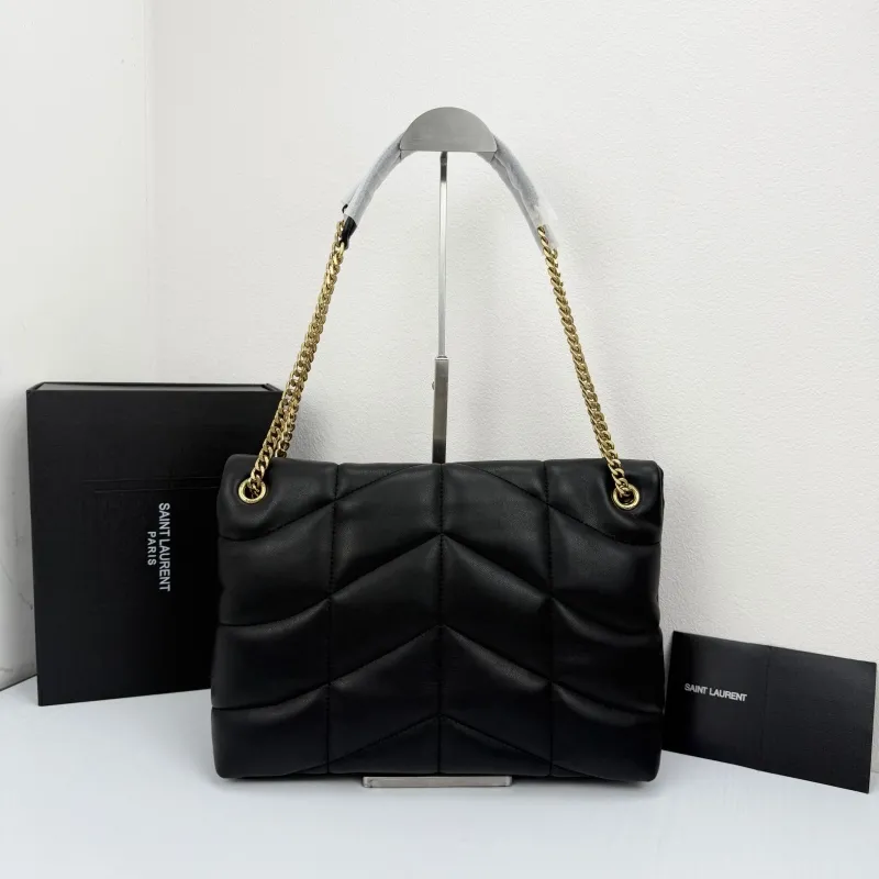 YSL Black Quilted Chain Shoulder Bag 311 - Image 3