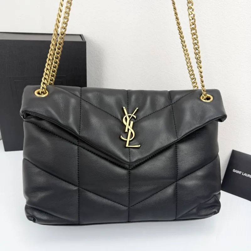 YSL Black Quilted Chain Shoulder Bag 311 - Image 5