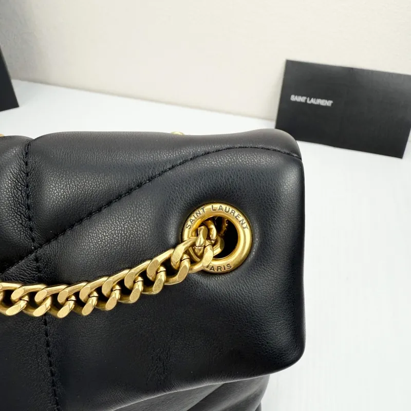 YSL Black Quilted Chain Shoulder Bag 311 - Image 6