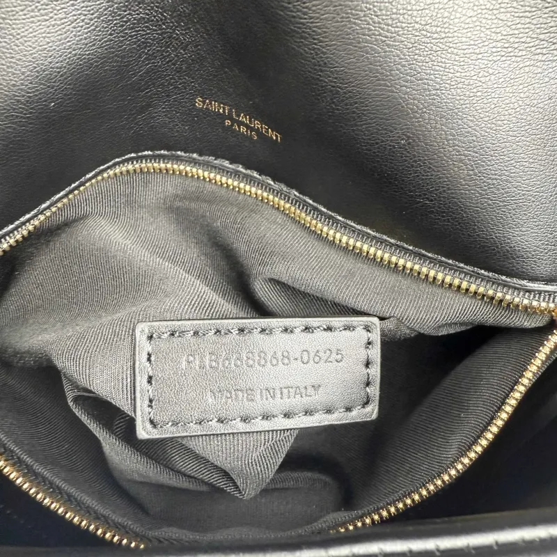 YSL Black Quilted Chain Shoulder Bag 311 - Image 9