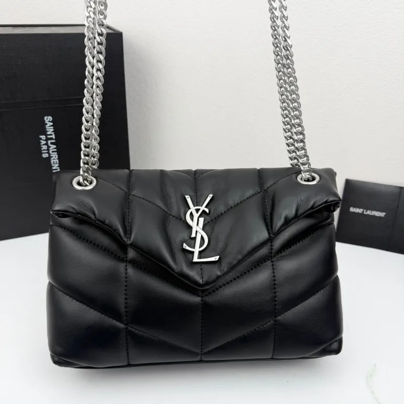 YSL Black 314 Top Handle Shoulder Bag - Image 5