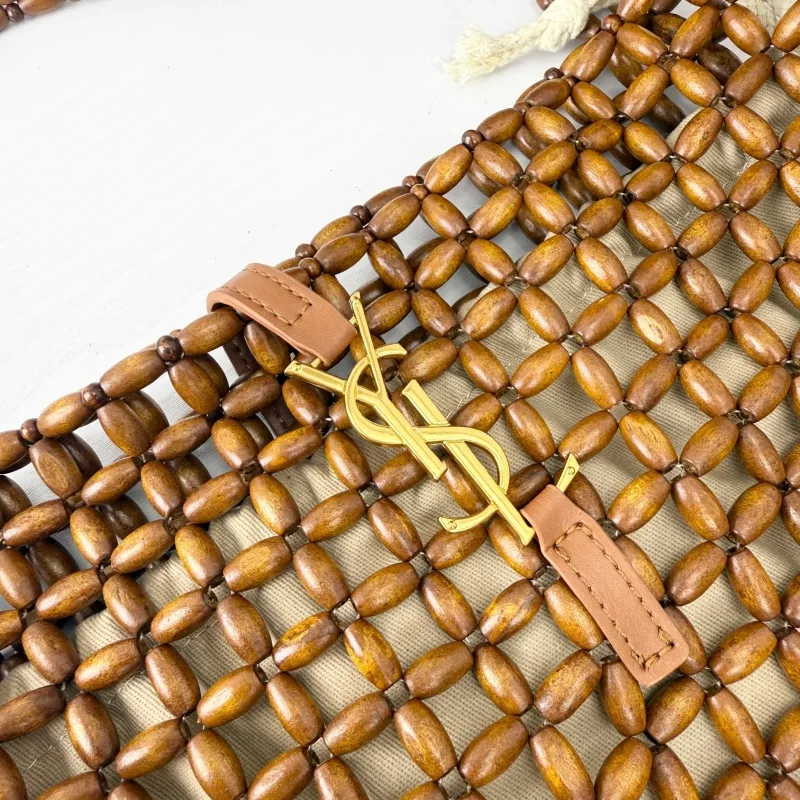 Saint Laurent Brown Beaded Hobo Bag 58932 - Image 5