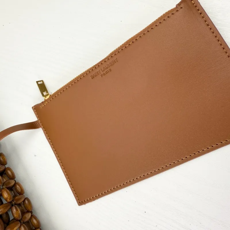 Saint Laurent Brown Beaded Hobo Bag 58932 - Image 9