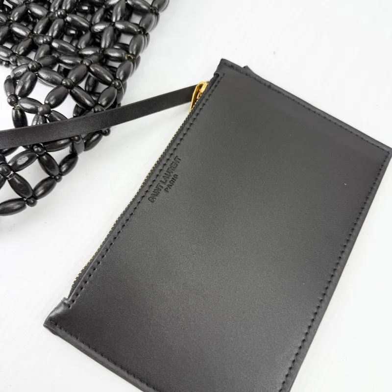 Saint Laurent Black Woven Shoulder Tote Bag 58932 28x35cm - Image 9